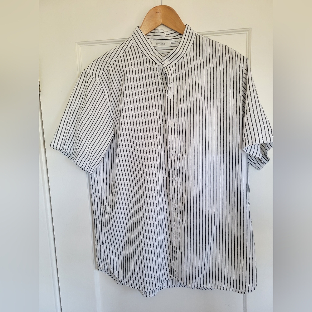 Stripped casual button-up